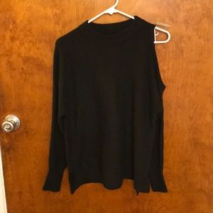Black sweater w/ one off shoulder